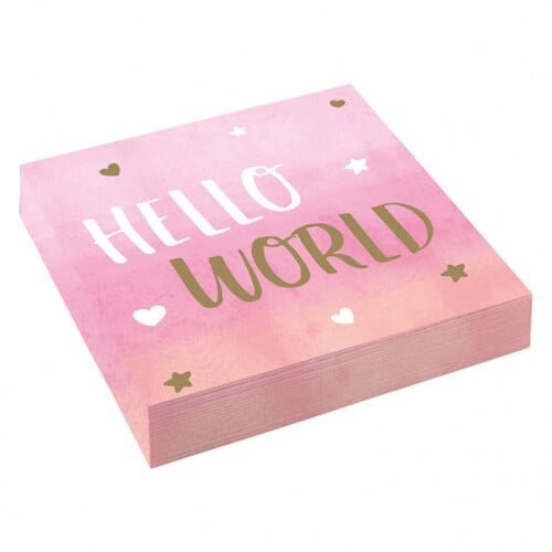 Salvete Hello World roze
