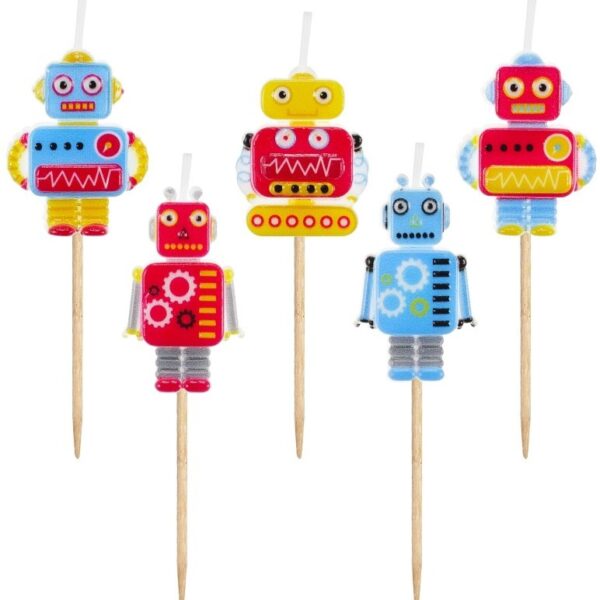 Svjećice za tortu - Roboti