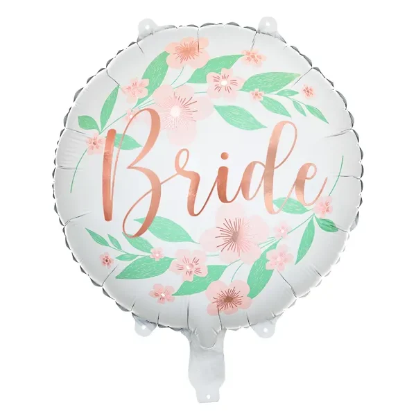 Folijski balon za djevojačku - Bride sa cvijećem
