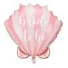 Folijski balon za djevojačku - Bride to be školjka