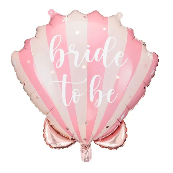 Folijski balon za djevojačku - Bride to be školjka
