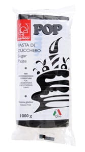 Šećerna pasta fontant, 1000 g - Crna